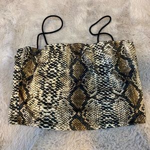 Snake print crop top